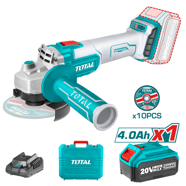 Total Li-ion Akülü Taşlama Makinesi Çift Akü