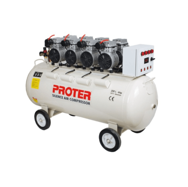 Proter PR 203 S SESSİZ-YAĞSIZ 200 LT 3HP MONOFAZE 8 BAR HAVA KOMPRESÖRÜ