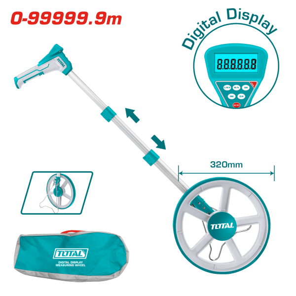 Total TEKERLEKLİ DİJİTAL MESAFE ÖLÇER