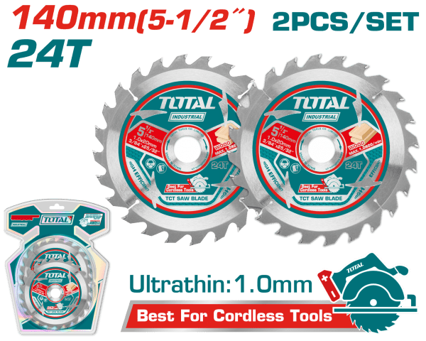 Total YEDEK DAİRE TESTERE BIÇAĞI 140 mm 2 Lİ