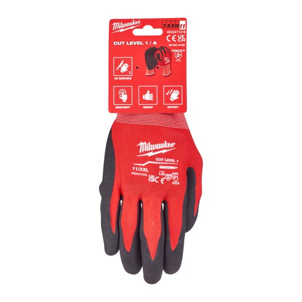 Milwaukee 1. Derece Kesik Korumalı Nitril Eldiven XXL Beden