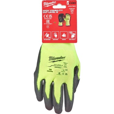 Milwaukee YÜK GÖRÜNÜRLÜKLÜ 1. DER KESİK KORUMALI ELDİVEN - L/9 - 12 ADET