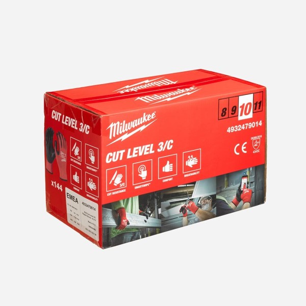 Milwaukee 3. Derece Kesik Korumalı Nitril Eldiven - 10/XL - 144'lü