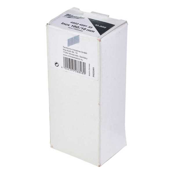 Milwaukee Başsız Çivi İnox 18G/19 mm M18 FN18GS 10.000 Adet