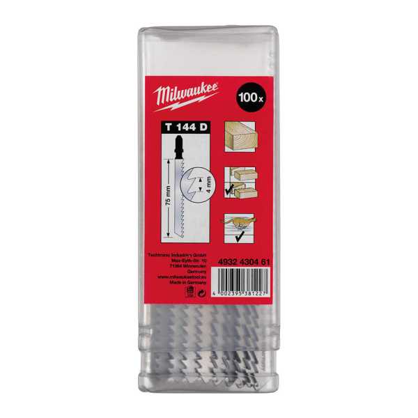 Milwaukee Dekupaj Bıçağı T144D 75 mm (Ağaç) - 100'lü