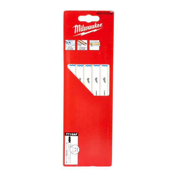 Milwaukee 155 mm T718Af Met/Cu/Inox Bi-Metal Dekupaj Bıçağı - 5'li