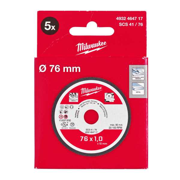 Milwaukee 76x10x1 mm Metal Kesme Taşı - M12 FCOT ile Uyumlu