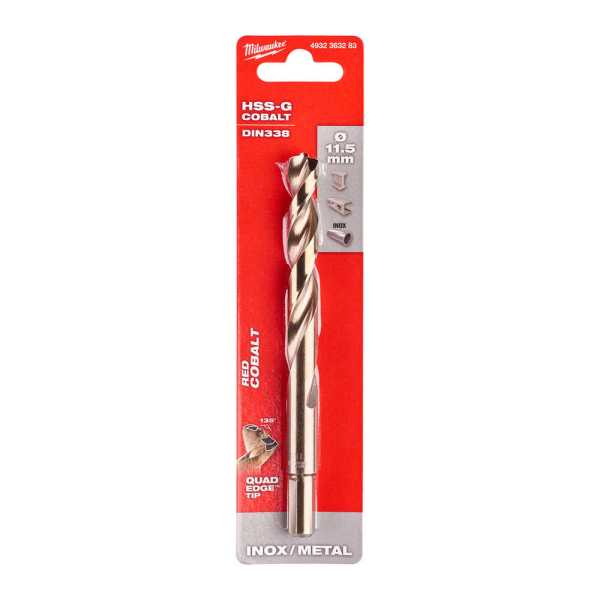 Milwaukee 11. 5x142 mm Altın Serisi HSS-G Co Metal Matkap Ucu