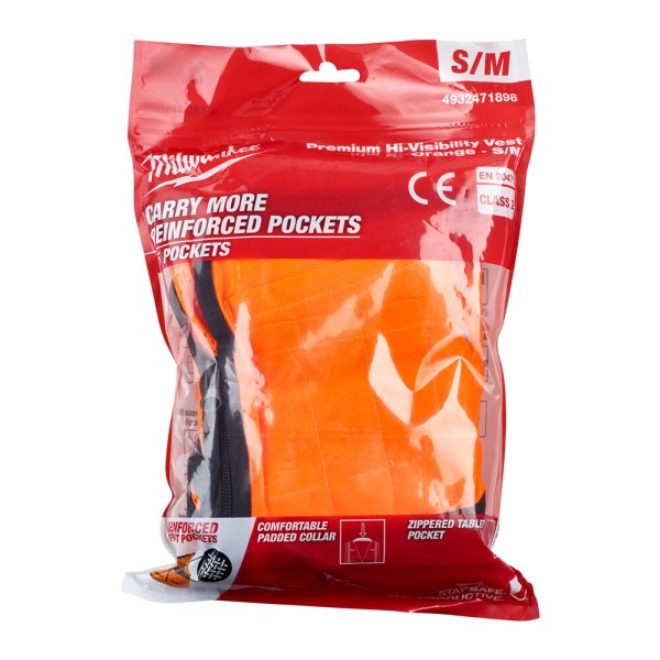 Milwaukee Premium Yüksek Görünürlüklü Turuncu Yelek M Beden