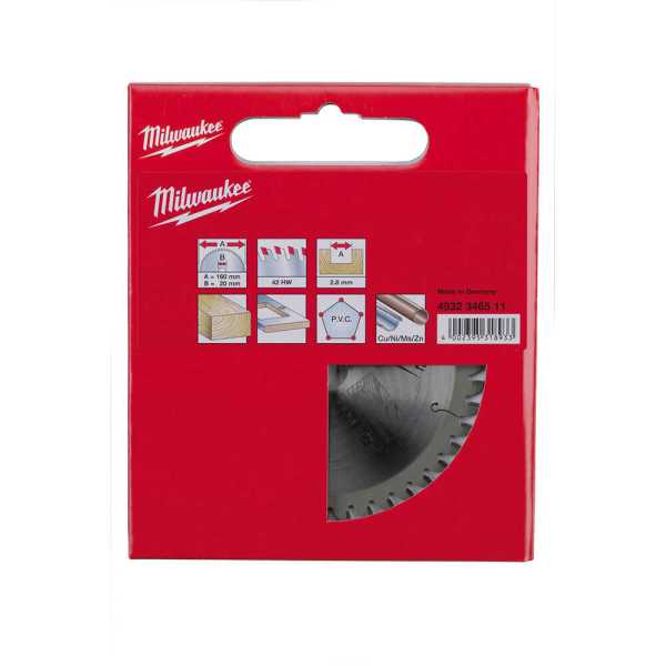 Milwaukee 160x20 mm 42 Diş Sunta Kesme Testeresi