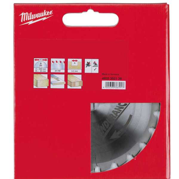 Milwaukee 250x30 mm 24 Diş Sunta Kesme Testeresi