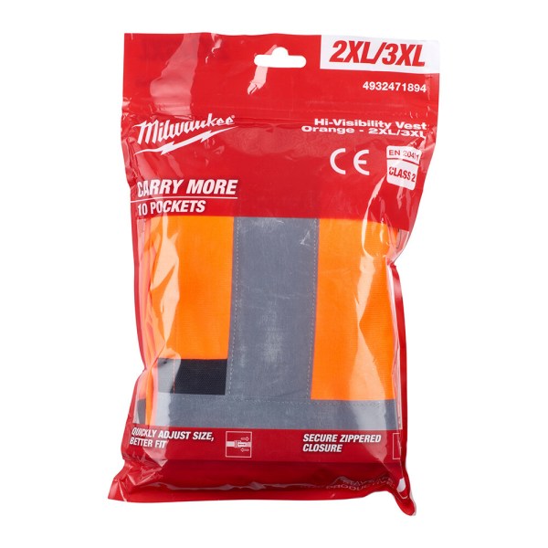 Milwaukee Yüksek Görünürlüklü Turuncu Yelek XL Beden